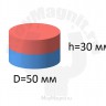 Неодимовый магнит диск 50х30 мм