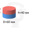 Неодимовый магнит диск 60х40 мм